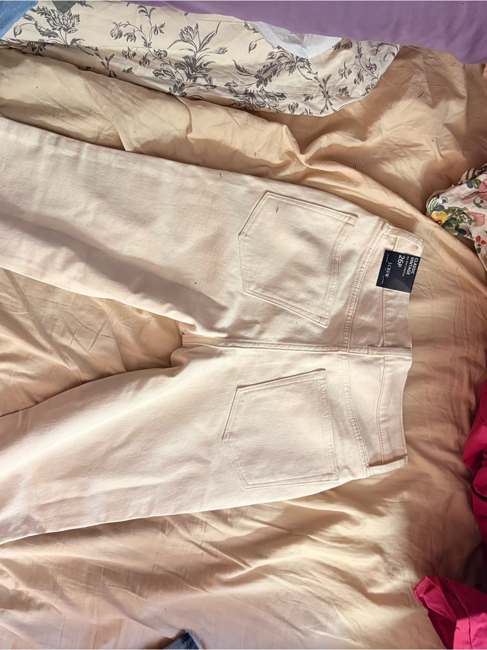 J. Crew Cream Straight-Leg Women’s Jeans - Picture 2 of 3